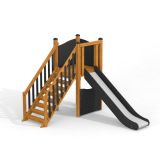 Spielturm mit Rutsche und Treppe
