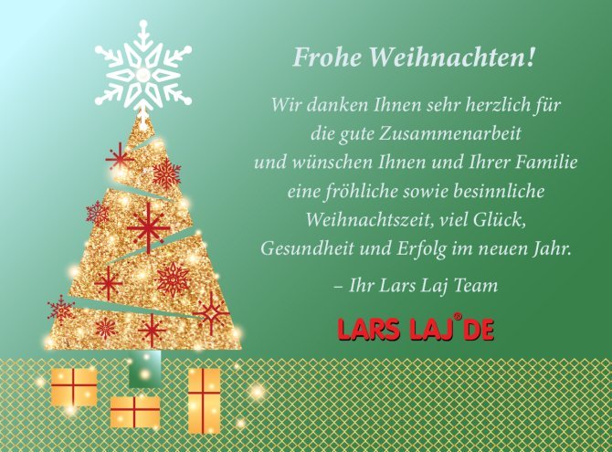 Frohe Weihnachten und ein gutes neues Jahr!