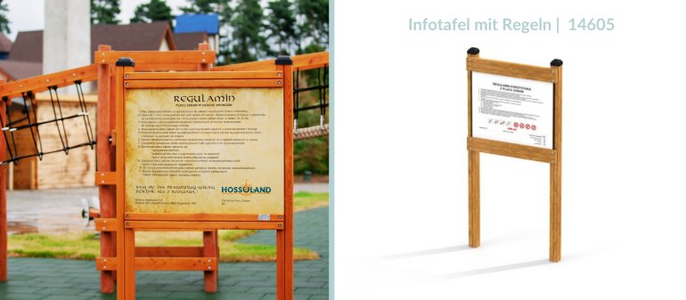 Infotafel mit Regeln