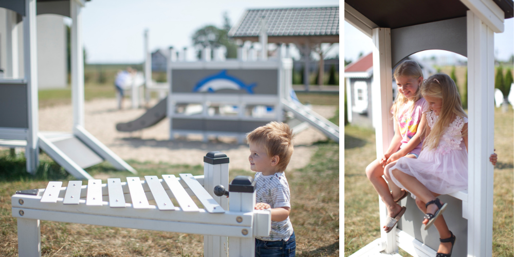 Eleganz und farbenfroher Minimalismus - neuer Kindergartenspielplatz von Lars Laj