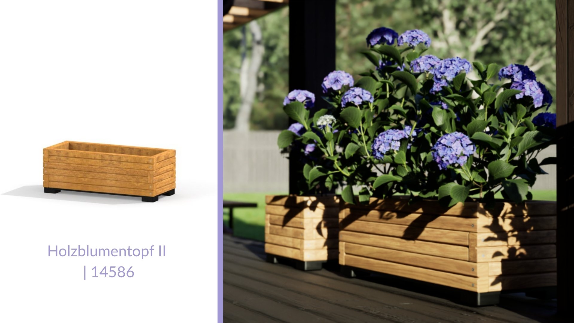Blumenkübel aus Holz II