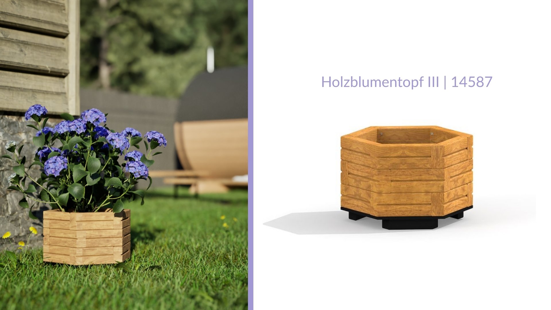 Blumenkübel aus Holz III