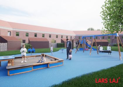 Green Playground In The Park Area