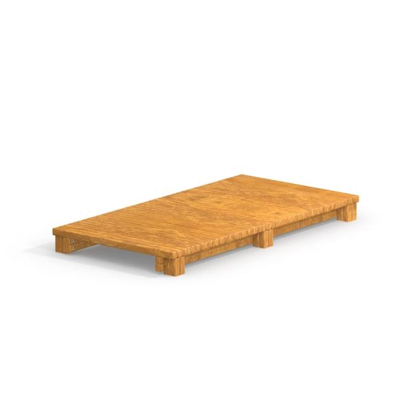 Plattform aus Holz Platform 180 in niedriger Ausführung für Außenbereiche.