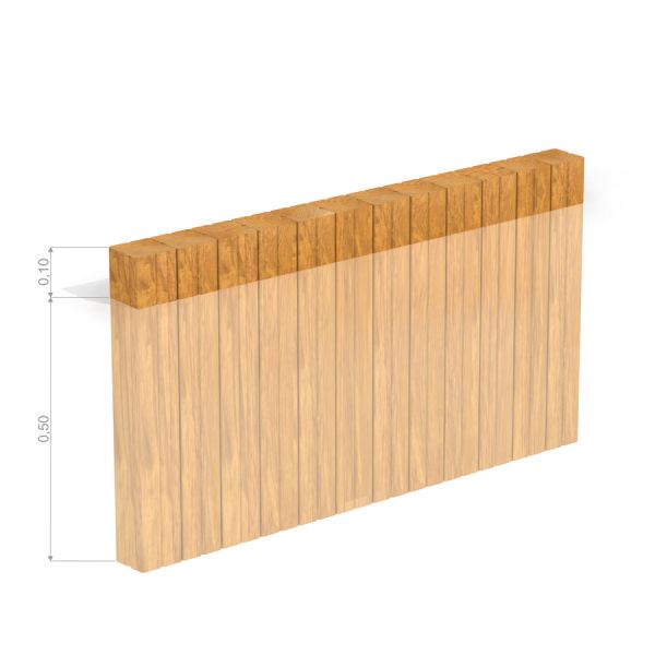 Holz-Sandkastenumrandung in natürlichem Finish