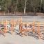 Sonora Klettergerüst Robinie aus Holz mit Balancier- und Kletternetzen auf Spielplatz
