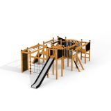 Piraten Basis II Spielanlage mit Rutsche