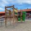 El Dorado Spielturm – Klettergerüst für Kinder mit Rutsche, Kletternetz und Schaukel auf einem Spiel