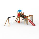 Twister Spielanlage mit Rutsche und Schaukel