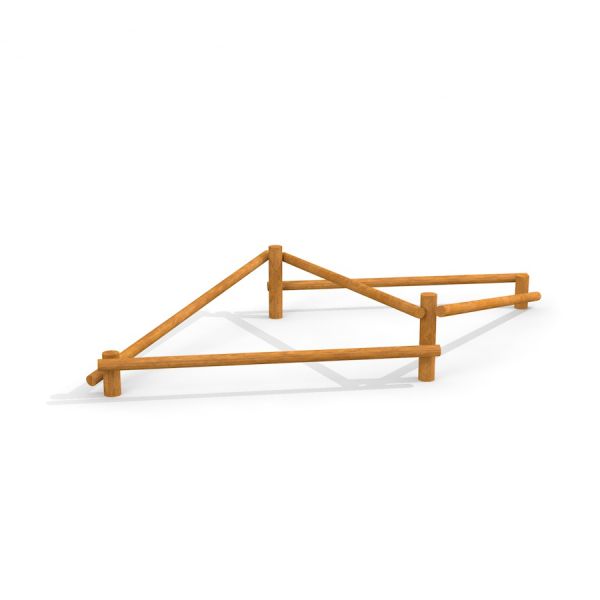 Balancer Robinie für Kinder, Klettergerüst aus Holz.