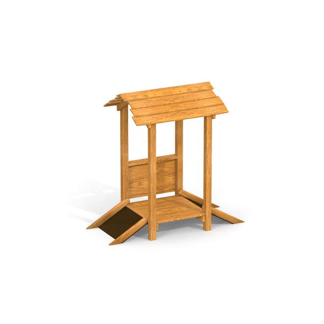 Holz-Sandkasten Sandspielhäuschen Uvala mit Schiebedach.