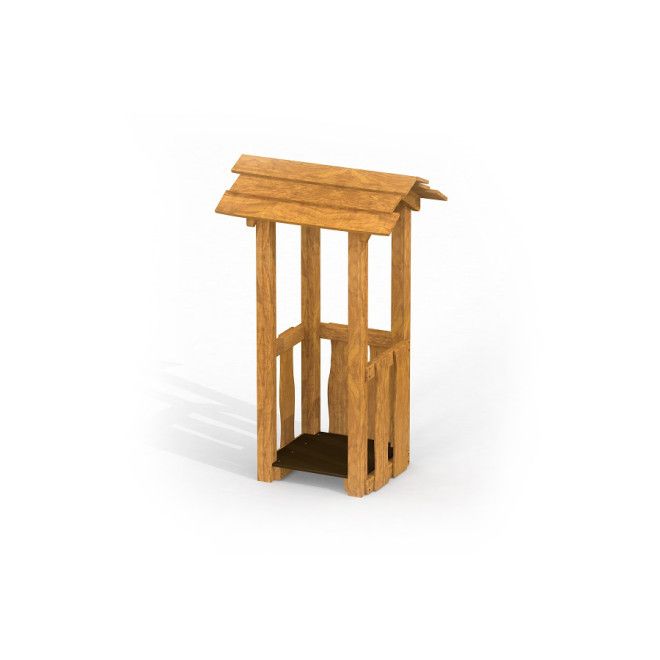 Holzspielhaus für Kinder Spielhäuschen Bravo Uvala auf weißem Hintergrund.