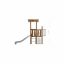 Spielturm Pixie mit Rutsche Uvala aus Holz mit Kletterleiter und Plattform.