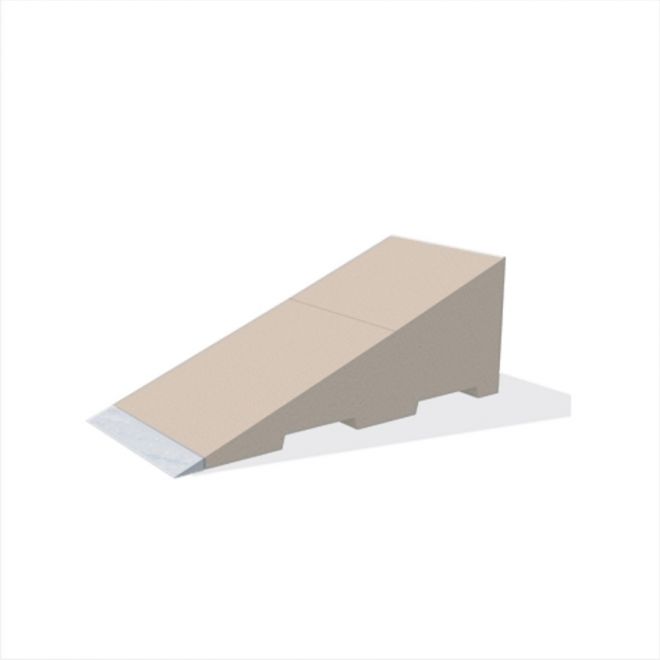 Metallische Rollstuhlrampe in Beige für barrierefreien Zugang
