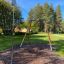 Drahtseilbahn Mittel im Waldpark für Kinder.