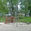 Klettergerüst Spinnennetz auf einem Spielplatz im Park.