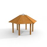 Sechseckiger Pavillon