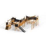 Drei Türme Festung mit Tunnel und Rutsche