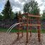 Holz-Klettergerüst Sherwood mit Rutsche und Leiter auf Spielplatz
