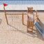 Schiff Sandkasten mit Rutsche und Kletternetz aus Robinienholz für Kinder