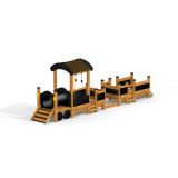 Lokomotive Spielhaus mit Waggon