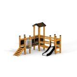 Kastell Spielturm mit Rutsche