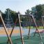 Schaukelsitz Sicherheitssitz auf einem Kinderspielplatz.