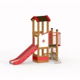 Feuerwehr Station Spielturm mit Rutsche