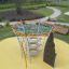 Andromeda Klettergerüst mit Kletterwand und Netz im Freien auf einem Spielplatz
