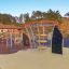 Andromeda Klettergerüst mit Kletterwand auf einem Kinderspielplatz
