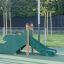 Kinder-Rutsche mit Drachenschwanz-Design auf Spielplatz