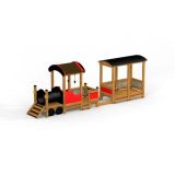 Lokomotive Spielhaus mit Wagon II