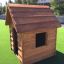 Holzspielhaus Natur Spielhaus für Kinder im Garten.